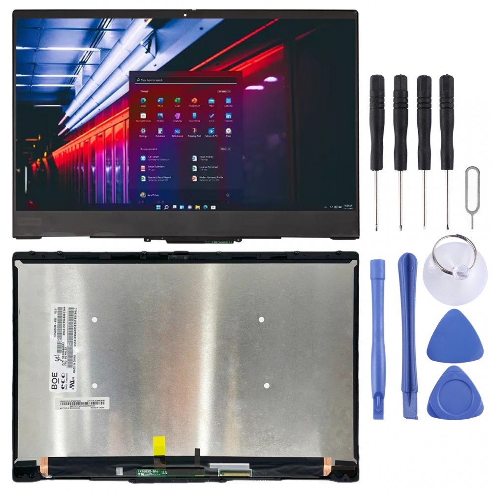 Per Lenovo Thinkpad X1 Yoga 5a generazione 2020 40 pin UHD LCD Screen Digitizer assemblaggio completo con telaio (nero)