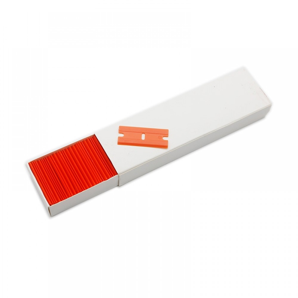 100pcs /Box Scraper Replace UV Glue Plastic Double-sided Scraper Blade
