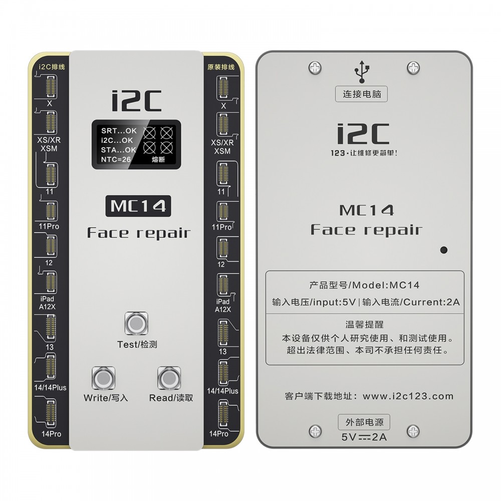 i2C MC14 Dot Matrix Repair Instrument för iPhone X till 14Pro Max / iPad Pro 3/4 Series