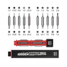 JAKEMY JM-8195 21 in 1 S-2 ビット角ハンドルデザインドライバー(ブラック)