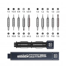 Викрутка JAKEMY JM-8195 21 в 1 S-2 з квадратною рукояткою (синя)