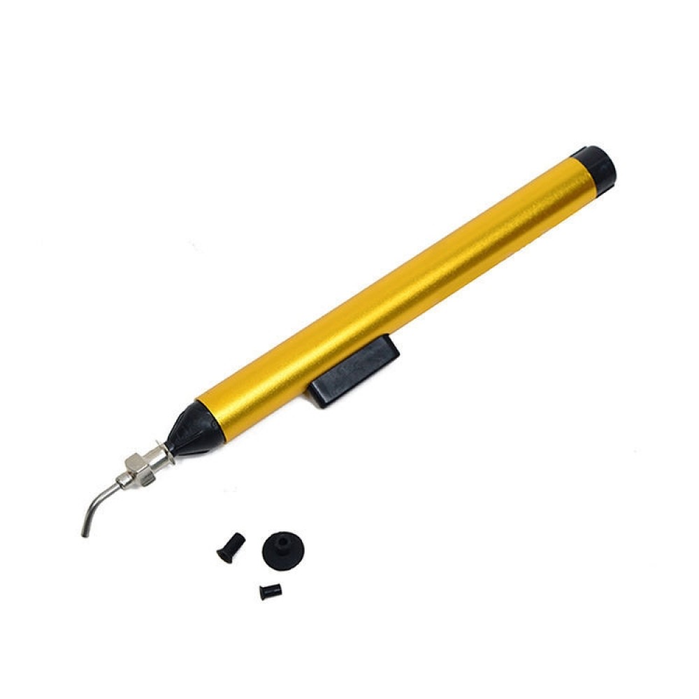 BAKU BK-939 Pluma de succión al vacío con herramienta de reparación de 3 cabezales de succión (dorado)