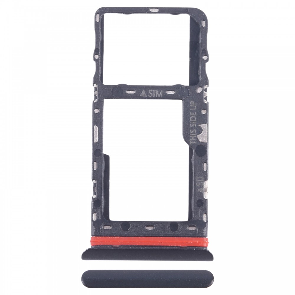 Para Alcatel 1T 10 pulgadas 2020 8091 Bandeja de tarjeta SIM + Bandeja de tarjeta Micro SD (Negro)