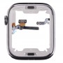 עבור Apple Watch Series 7 45 מ"מ פלדת אל חלד מסגרת אמצעית לוחית מסגרת עם רמקול/כוח/כבל גמיש גל מסתובב