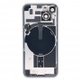 Скляна задня кришка акумулятора для iPhone 14 із кронштейном для спалаху + модуль бездротової зарядки (червоний)