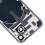 Скляна задня кришка акумулятора для iPhone 14 із кронштейном для спалаху + модуль бездротової зарядки (червоний)