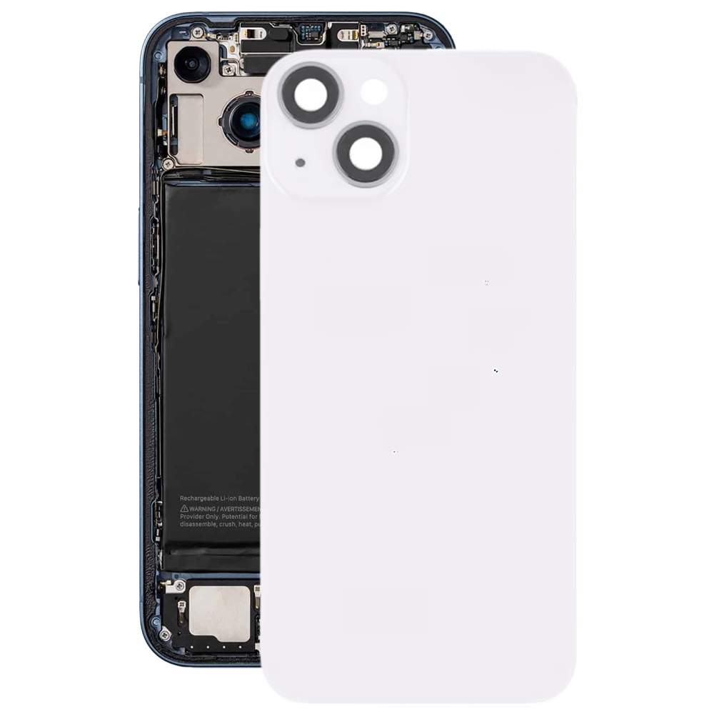 iPhone 14 üveg akkumulátor hátlapjához vakukonzollal + vezeték nélküli töltőmodul (fehér)