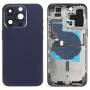 iPhone 14 Pro Max用バッテリーバックカバー、電源+ボリュームフレックスケーブル+ワイヤレス充電モジュール付き、バージョン:CE EUバージョン(パープル)