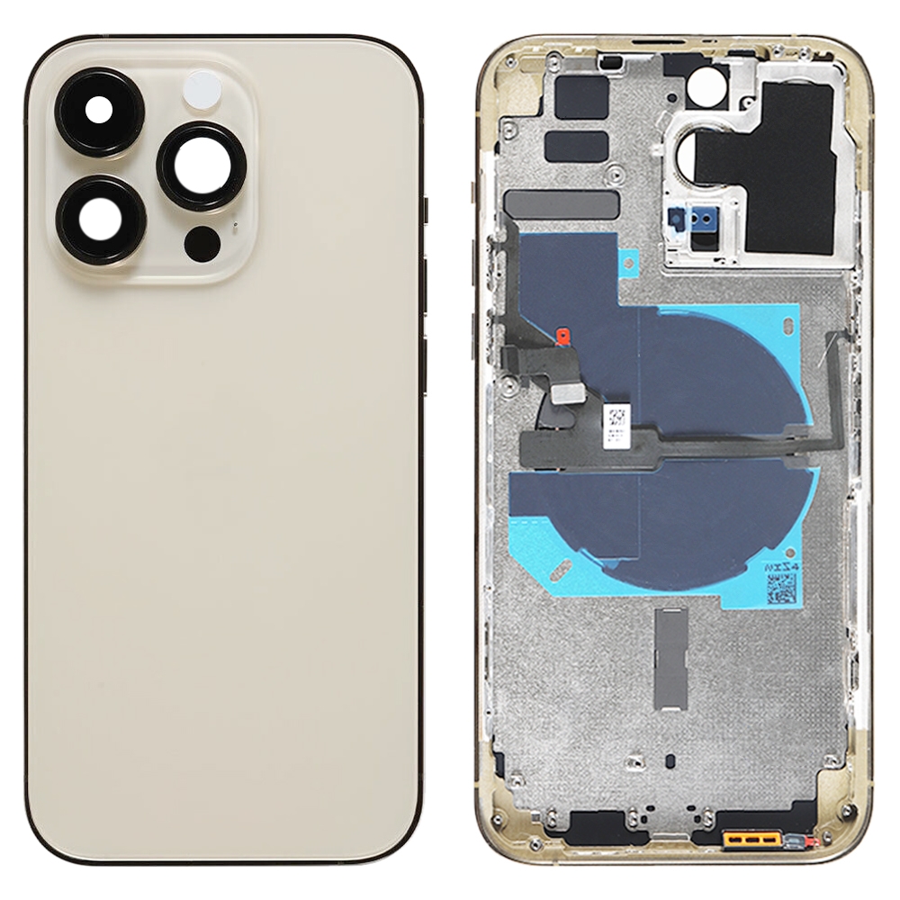 Pro iPhone 14 Pro Max Zadní kryt baterie s napájením + kabel Volume Flex + bezdrátový nabíjecí modul, verze: verze USA (zlatá)