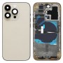 For iPhone 14 Pro Battery Back Cover with Power + Volume Flex Cable + Wireless Charging Module, Version:China Version(Gold)