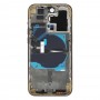 For iPhone 14 Pro Battery Back Cover with Power + Volume Flex Cable + Wireless Charging Module, Version:China Version(Gold)