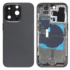 iPhone 14 Pron akun takakansi, jossa virta + volume Flex -kaapeli + langaton latausmoduuli, versio: CE EU-versio (musta)