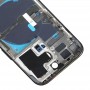 iPhone 14 Pro用バッテリーバックカバー、電源+ボリュームフレックスケーブル+ワイヤレス充電モジュール付き、バージョン:USバージョン(ブラック)