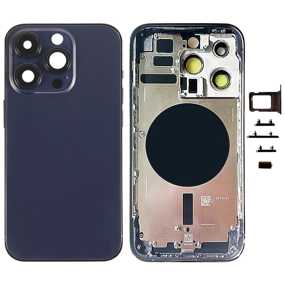 Do tylnej pokrywy baterii iPhone'a 14 Pro z bocznymi klawiszami i tacą na karty, wersja: wersja chińska (fioletowa)