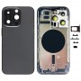 Pour iPhone 14 Pro Couvercle arrière de la batterie avec touches latérales et plateau pour cartes, version : version CE EU (noir)