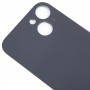 Per iPhone 15 Copribatteria posteriore in vetro con foro grande per fotocamera di facile sostituzione (nero)