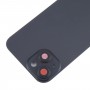 För iPhone 15 batteribaksida med kameralinsskydd + MagSafe-magnet (svart)