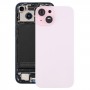 Задня кришка батареї для iPhone 15 із кришкою об’єктива камери + магніт MagSafe (рожевий)