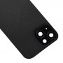 For iPhone 15 Glass Battery Back Cover with Flash Bracket + Wireless Charging Module(Black)