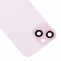 Для iPhone 15 Стеклянная задняя крышка аккумулятора с кронштейном для вспышки + модуль беспроводной зарядки (розовый)