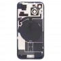 Pro iPhone 15 Skleněný zadní kryt baterie s držákem blesku + bezdrátový nabíjecí modul (modrý)