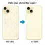 For iPhone 15 Plus Glass Battery Back Cover(Yellow)