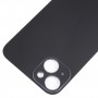För iPhone 15 Plus Enkelt utbyte Stort kamerahål Batteriskydd i glas bak (svart)