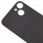 För iPhone 15 Plus Enkelt utbyte Stort kamerahål Batteriskydd i glas bak (svart)
