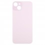 Per iPhone 15 Plus, facile sostituzione del coperchio della batteria posteriore in vetro con foro grande per fotocamera (rosa)