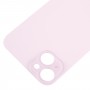 Per iPhone 15 Plus, facile sostituzione del coperchio della batteria posteriore in vetro con foro grande per fotocamera (rosa)