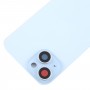 iPhone 15 Plus Glass akkumulátor hátlaphoz fényképezőgép lencsevédővel (kék)