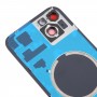 Задня кришка батареї для iPhone 15 Plus із кришкою об’єктива камери + магніт MagSafe (чорний)