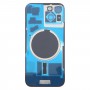 For iPhone 15 Plus Battery Back Cover with Camera Lens Cover + MagSafe Magnet(Blue)