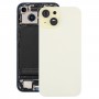 Para iPhone 15 Plus Tapa trasera de batería con tapa de lente de cámara + imán MagSafe (amarillo)