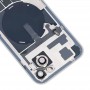 För iPhone 15 Plus Glasbatteri bakstycke med blixtfäste + trådlös laddningsmodul (svart)