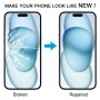 iPhone 15 Plus フロントスクリーン外側ガラスレンズ OCA 光学的に透明な接着剤付き