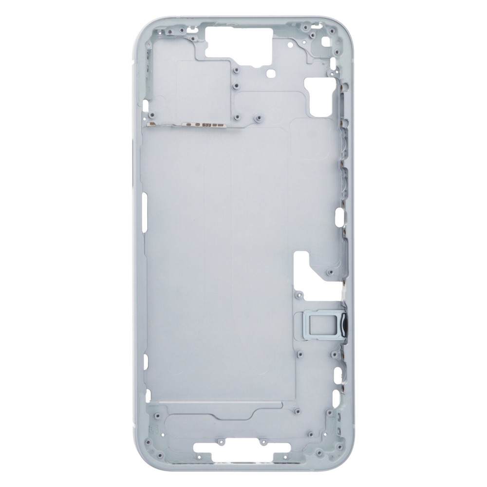 Pro iPhone 15 Plus Kryt středního rámu s bočními klávesami + přihrádka na kartu, Verze: CE Verze EU (modrá)