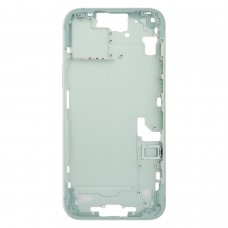 Pour iPhone 15 Plus, plaque de lunette du cadre central avec touches latérales + plateau pour cartes, version : version américaine (vert)