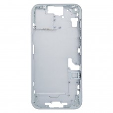 Para iPhone 15 Plus Placa de bisel de marco medio con teclas laterales + bandeja para tarjetas, versión: versión de EE. UU. (azul)