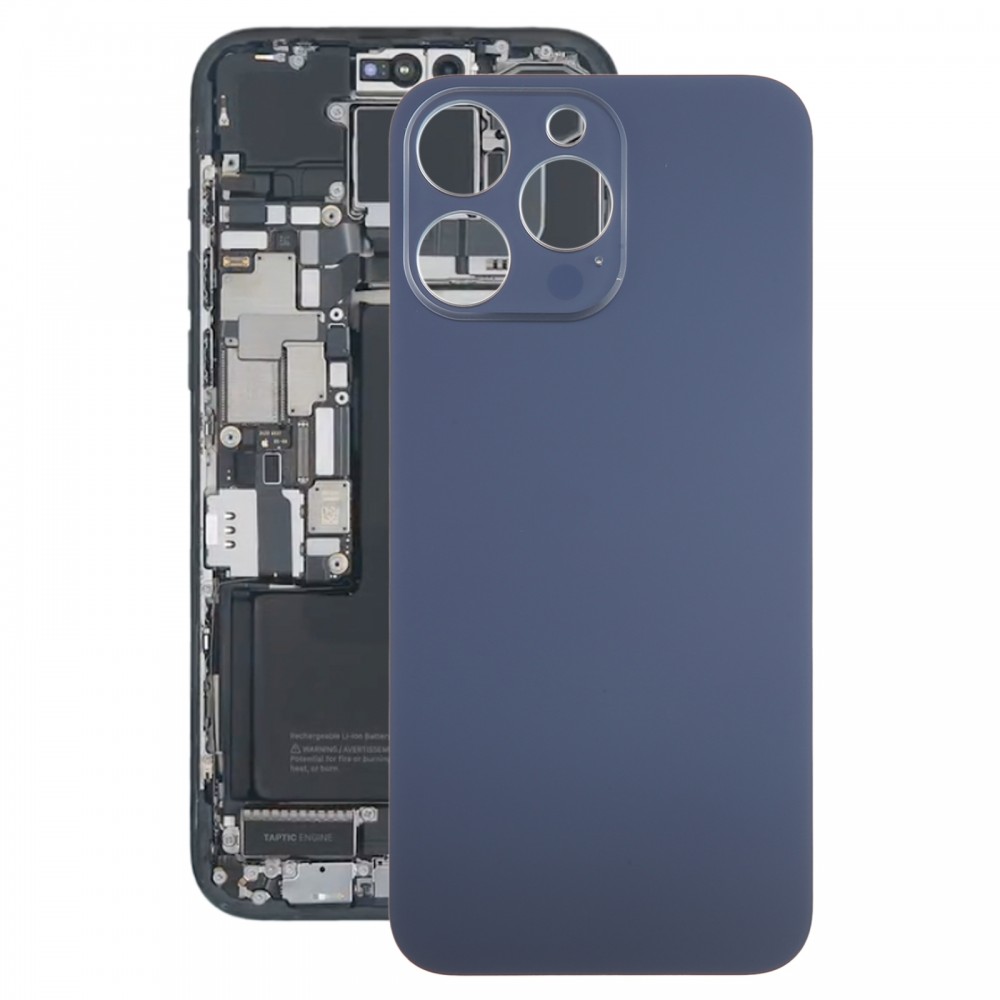 Dla iPhone 15 Pro Max szklana tylna pokrywa baterii (niebieska)
