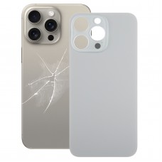 For iPhone 15 Pro Max Easy Replacement Big Camera Hole Glass Back Battery Cover(Titanium) 