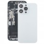 iPhone 15 Pro Max üveg akkumulátor hátlaphoz kamera lencsevédővel (fehér)