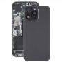 עבור iPhone 15 Pro Max כיסוי אחורי לסוללה עם כיסוי עדשת מצלמה + מגנט MagSafe (שחור)