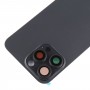 עבור iPhone 15 Pro Max כיסוי אחורי לסוללה עם כיסוי עדשת מצלמה + מגנט MagSafe (שחור)