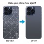 Für iPhone 15 Pro Max Akku-Rückseite mit Kameraobjektivabdeckung + MagSafe-Magnet (blau)