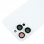 עבור iPhone 15 Pro Max כיסוי אחורי לסוללה עם כיסוי עדשת מצלמה + מגנט MagSafe (לבן)