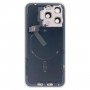 For iPhone 15 Pro Max Glass Battery Back Cover with Flash Bracket + Wireless Charging Module(White)