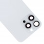 For iPhone 15 Pro Max Glass Battery Back Cover with Flash Bracket + Wireless Charging Module(White)