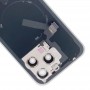 For iPhone 15 Pro Max Glass Battery Back Cover with Flash Bracket + Wireless Charging Module(White)