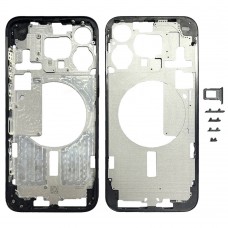 Per iPhone 15 Pro Max Piastra con cornice centrale con tasti laterali + vassoio per carte, Versione: Versione USA (Nero)